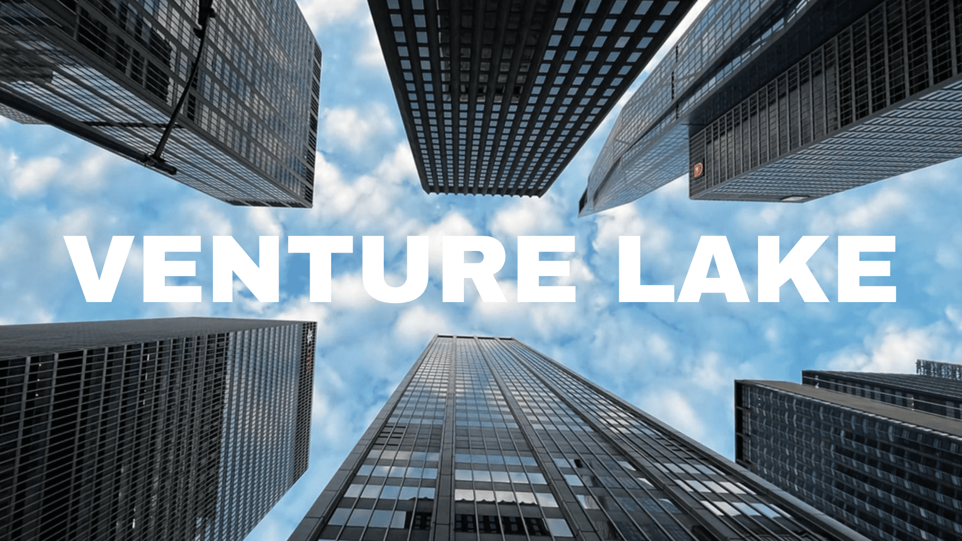 Looking up at skyscrapers